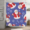 TU Santa Claus Shower Curtain Christmas Bathroom Decor Festive Holiday Waterproof Fabric Home Decor Gift Idea Festive Xmas Patte