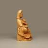dsdsad Wooden Buddha Statue, Seated Mother Kannon (10cm high x 5.5cm wide) - Prayers for safe childbirth, guardian deity for child-rearing, and