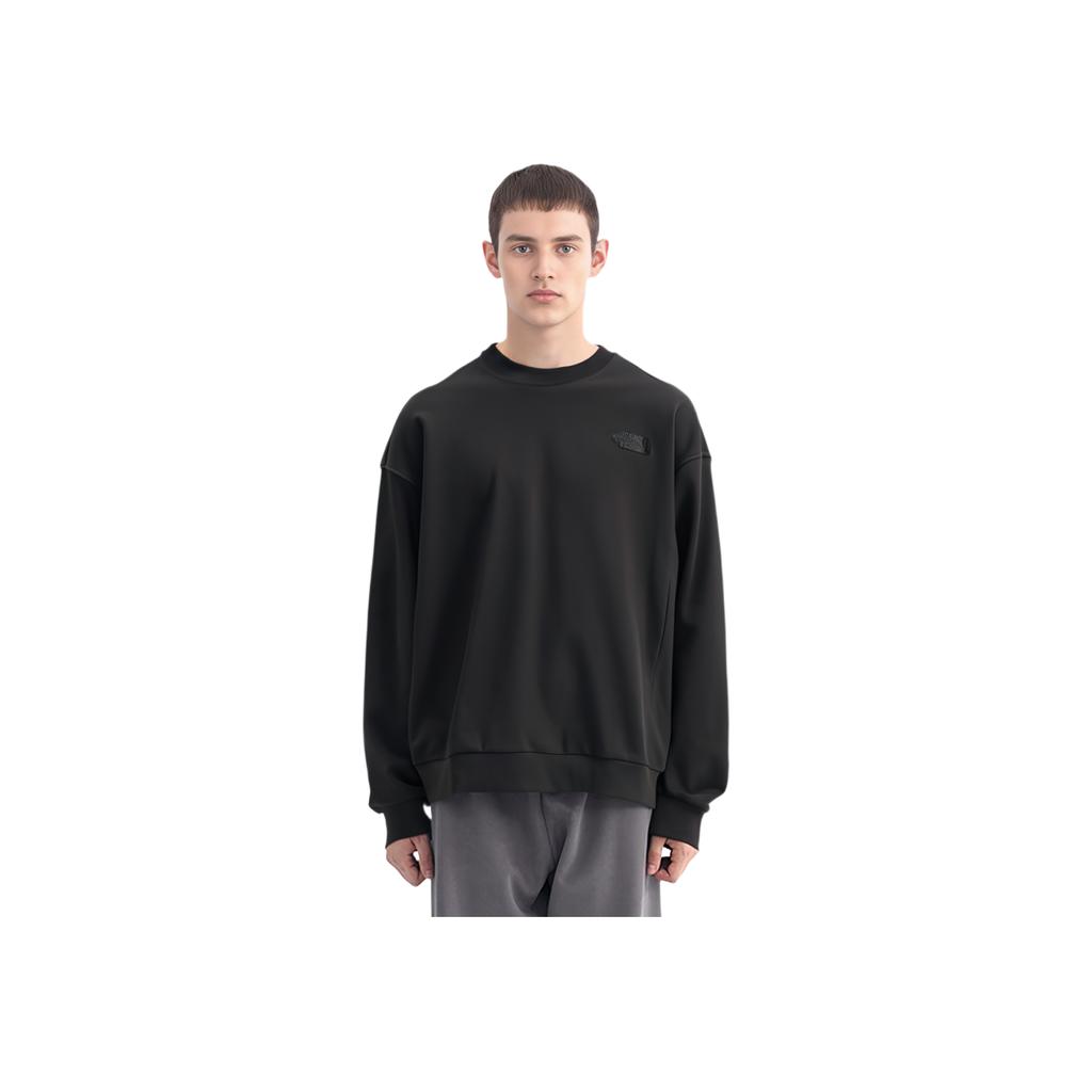 The North Face Logo Embroidered Crewneck Long Sleeve Sweatshirt Unisex sweatshirt Black NM5MQ54K
