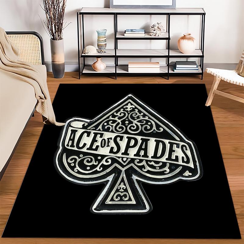 Ace of Spades Design Rug Non-slip rug suitable for living room and bedroom sofas