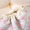 Jewelry Storage Bag Cosmetic Bag Drawstring Flower Makeup Bag Cute Coin Purse  Travel Supplies