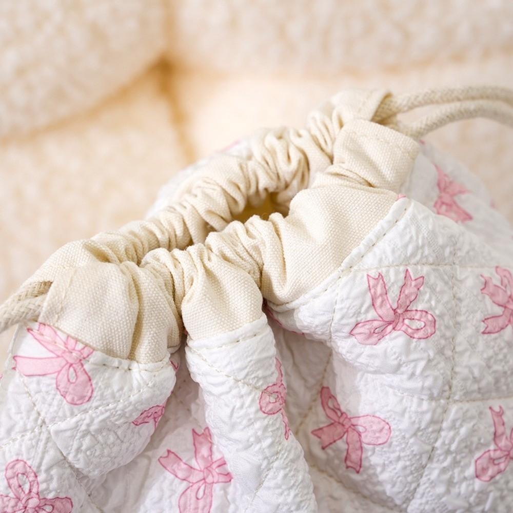 Jewelry Storage Bag Cosmetic Bag Drawstring Flower Makeup Bag Cute Coin Purse  Travel Supplies