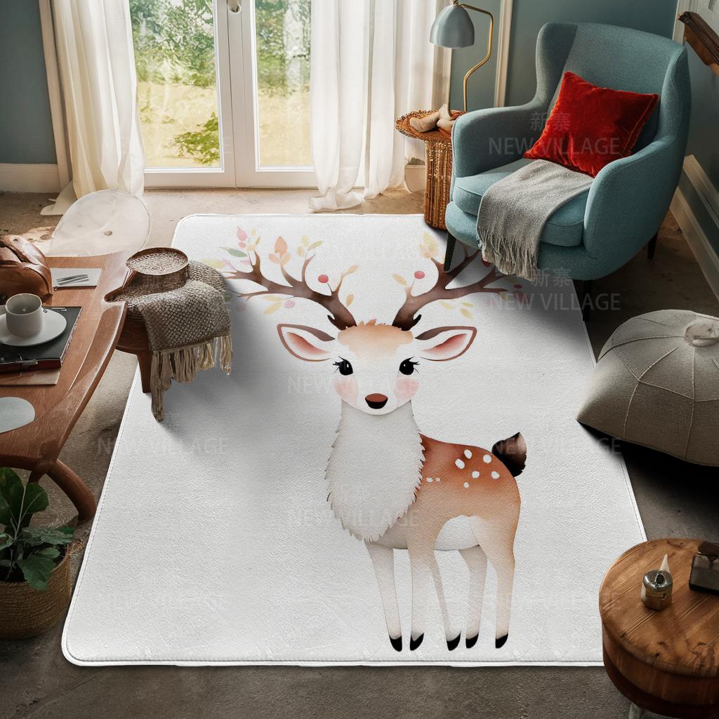 House Entrance Carpet Home Door Mat Living Room Bath Foot Bathroom Non-slip Water Absorption Rugs Bath Merry Christmas Winter