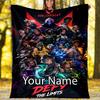 Custom Name Valorant Theme Printed Blanket - Perfect for Couch, Bed, Travel & Outdoor Use | Machine Washable, Cozy & Durable.