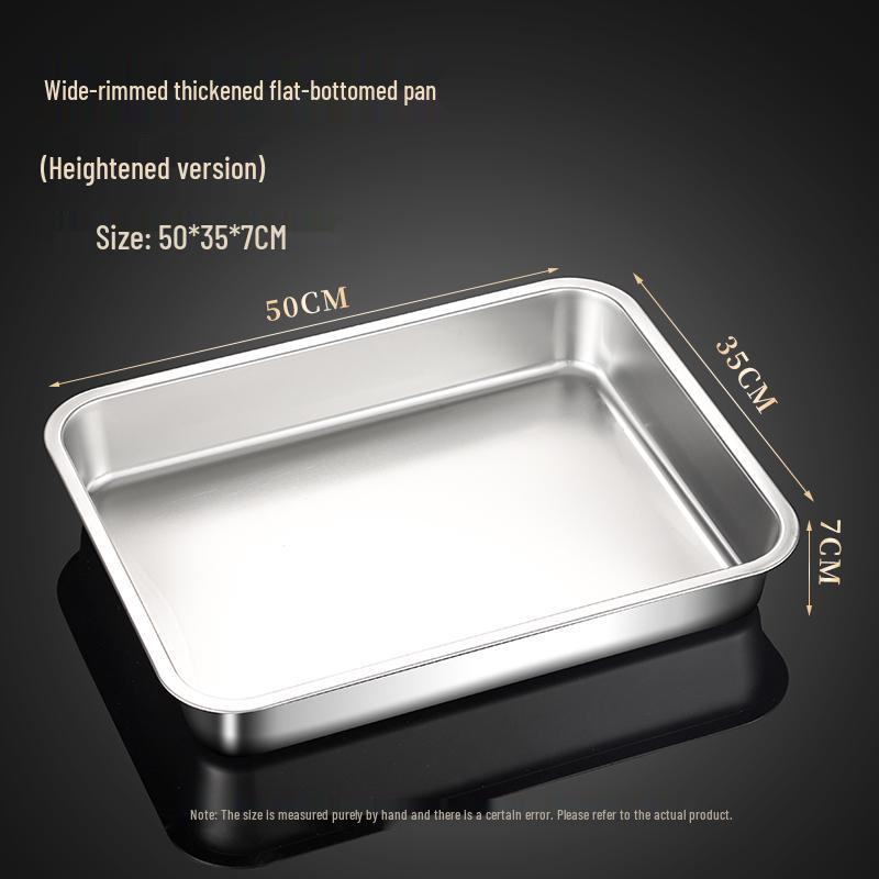 Food Grade Stainless Steel Rectangular Tray for Tiramisu or Cooked Foods