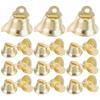 100pcs Mini Bells Christmas Decorations 14Mm Diy Pendant Ornaments For Tree Party Home Office Holiday Craft Supplies Metal