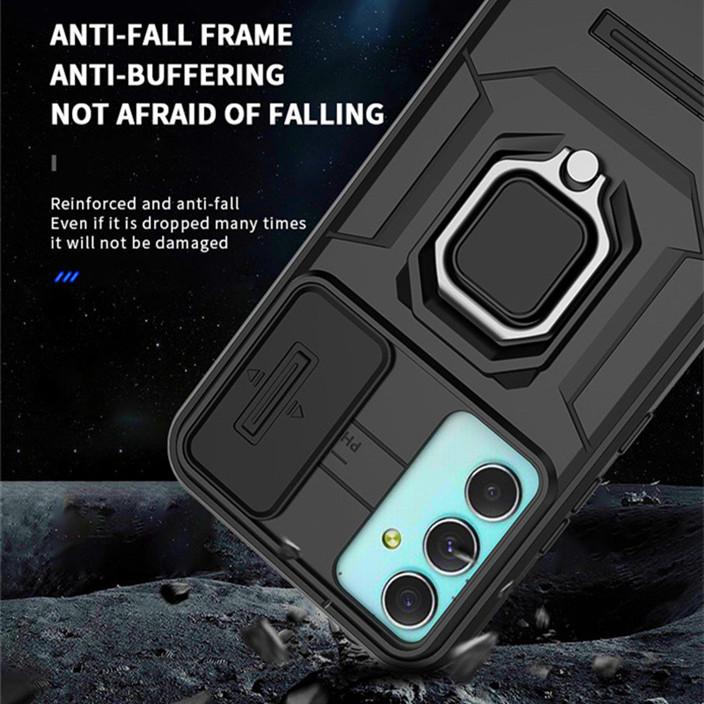 Für Samsung Galaxy A54 5G Hülle Für Samsung A14 A24 A34 A54 Hülle Linsenschieber Fenster Armor Stoßfest Halter Magnetischer Bumper