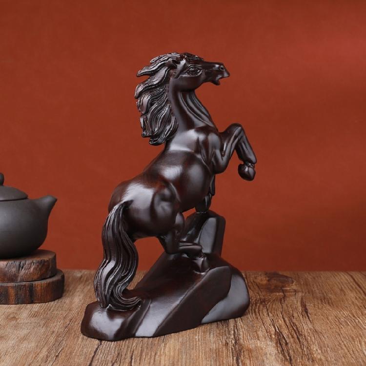 Wood Horse Statues Handmade Horse Figurine Sculptures Home Decors Table Ornament Collectible Figurines Gift Women Men