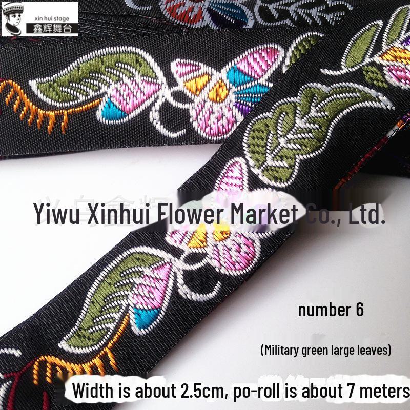 

Xinhui 2.5 см этническая вышитая кружевная лента для поделок своими руками