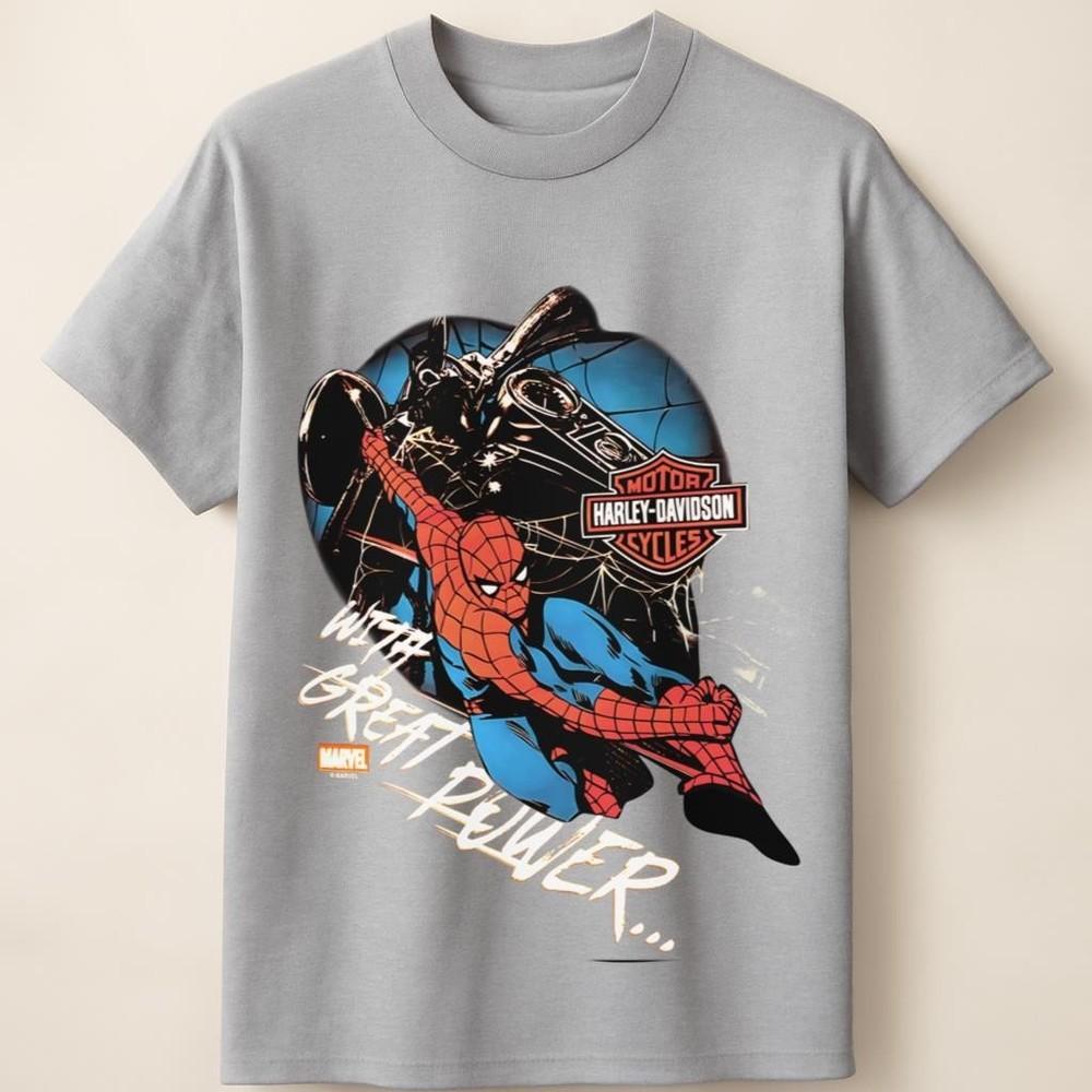 Spider-Man Biker Ride With Power Crossover Unisex T-Shirt Unisex T-Shirt S