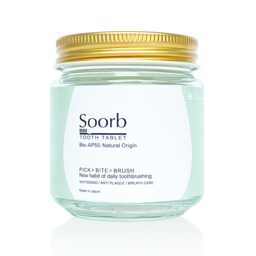 Soorb Bio-AP55 Toothpaste Tablets, 55% Natural Apatite, 100% Food-Derived Ingredients, Eco-Friendly Whitening