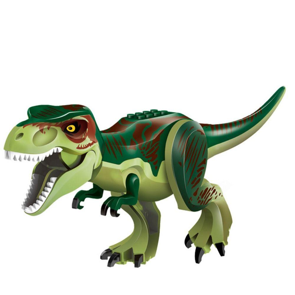 Neue Plastik-Dinosaurier-Bausteine Mehrfarbig Vormontiert Prähistorische Szene Volle Größe Dino Welt Frühes Lernen