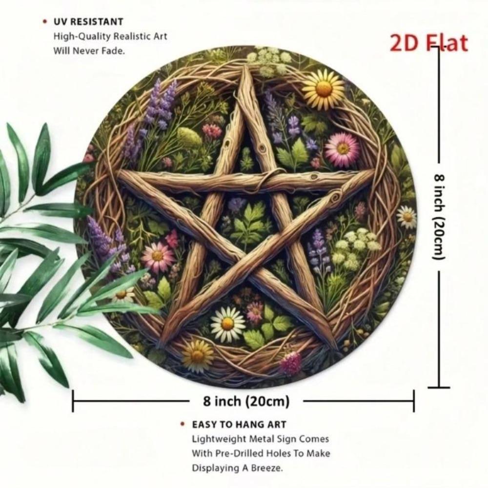 Metal Wall Art Decor Abstract Geometric Circle Handmade Craft Home Living Room
