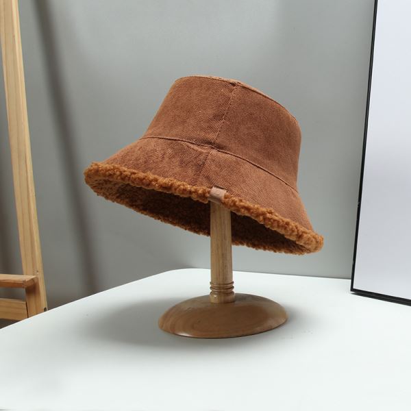 Dámský Elegantní Jednobarevný Oboustranný Klobouk Bucket Podzim/Zima Kašmírová Podšívka Venkovní Neformální Teplý