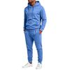 Men's Casual Outdoor Hoodie and Straight Leg Pants 2-Piece Set with Elastic Waist