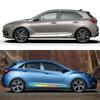 2 Stück gestreifte Aufkleber für die Autoseitentür für Hyundai i30 I30N N-Line GDI MK3 Rennsport-Sport-Stil Vinyl-Aufkleber Auto-Tuning-Zubehör
