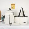 TS JYL laptop bag,New Wholesale 3 Sets School Bag Primary Junior Light Solid Simple Bag