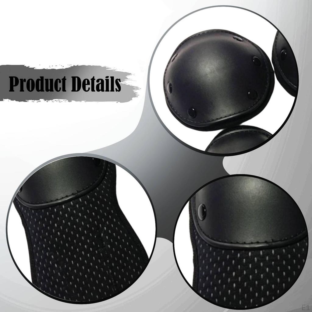 4x Shoulder and Elbow Pads Motorcycle Protectors Gift Versatile Removable Outdoor Riding Gear