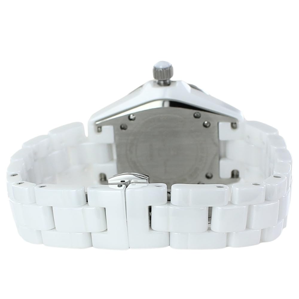Salvatore Marra Men's Watch Quartz Roman Numerals Ceramic Band (no.2 white)