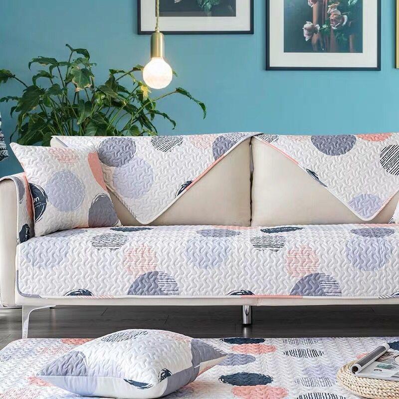 Cotton Twill Sofa Cushion Seat Cushion Four-season Universal Non-slip Fabric Full Cover Living Room Pure Cotton Sofa Towel
