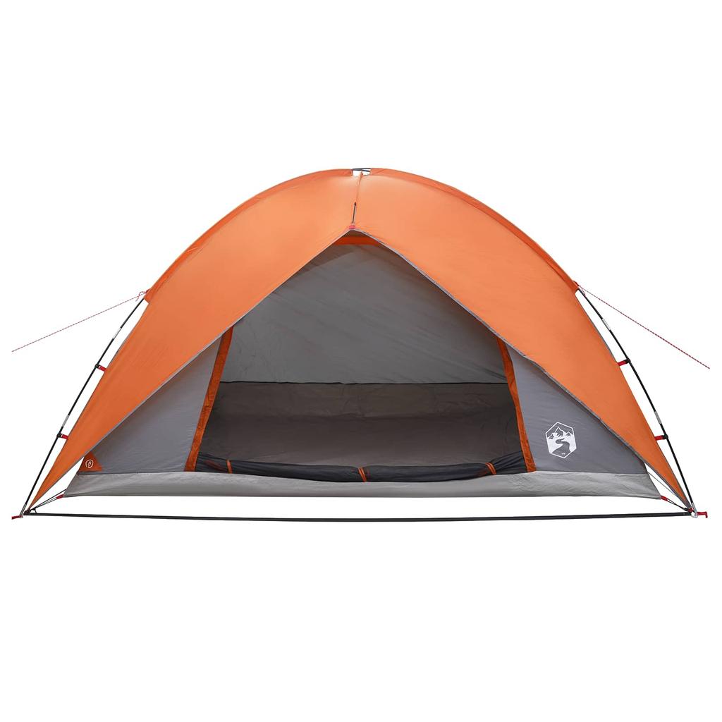 Camping Tent with Rain Fly Waterproof Dome Grey and Orange