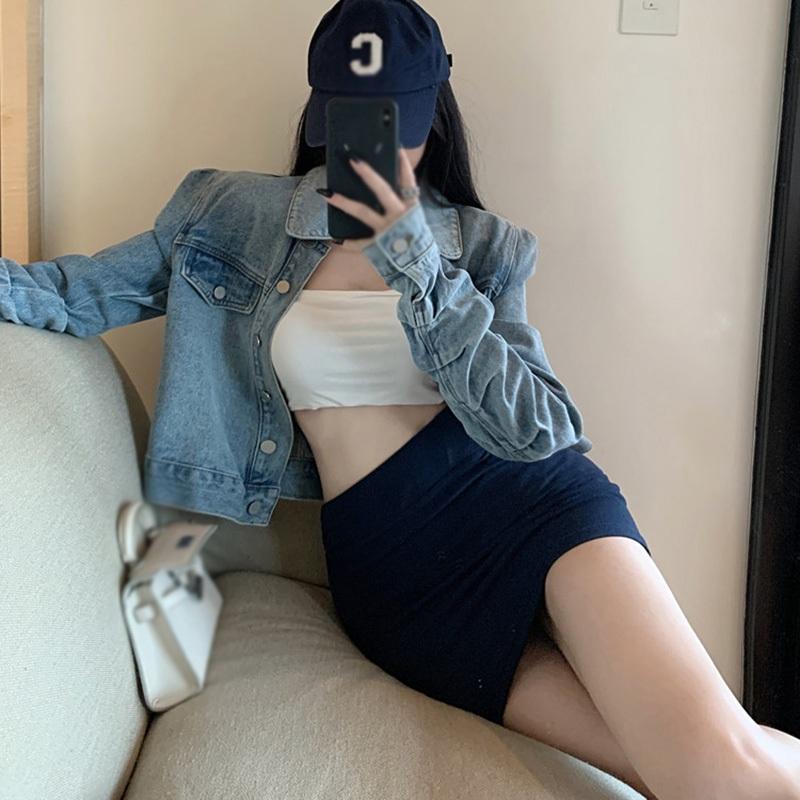 Jupe Femme Élastique Taille Haute Jupe Courte Jupe Moulante