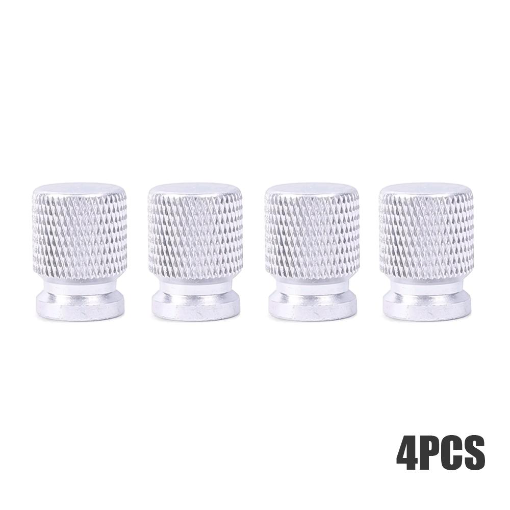 4Pcs Tire Valve Caps Aluminum Car Wheel Plugs Auto Tyre Stems Cap Tyre Rim Stem Covers Universal Car Exterior Accessories