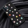 Custodia Per Apple iPhone 14 13 11 12 Pro 7 XR X XS Max 8 Plus 6 6S SE 2022 13Pro Nera Morbida Telefono Funda Fiore Piccolo Dinosauro