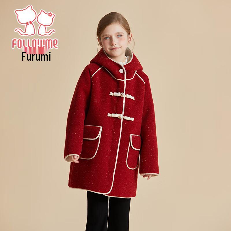 

FLOOMI Girls Winter Fashion Hooded Wool Blend Coat 110