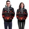Halloween costume new digital printing dark couple casual sweater
