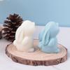 Smiling Rabbit Silicone Candle Molds 3D Cute Animal Crafts Resin Gypsum Soap Mold DIY Chocolate Ice Cake Baking Tool Home Gift