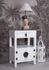 Wooden nightstand white console in asian style