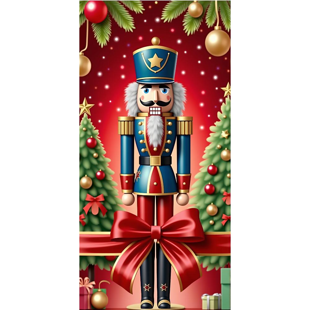 

Лускунчик Солдат Підкладка для різдвяних дверей Різдвяні зовнішні прикраси Дверна кришка для вхідних дверей Домашня різдвяна вечірка