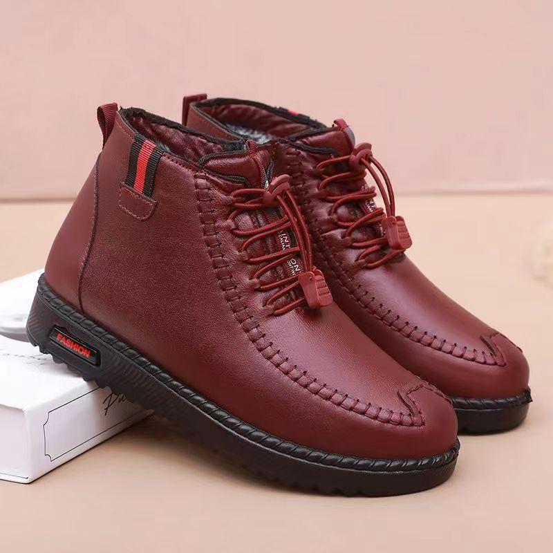 Winter new cloth shoes women's cotton shoes snow boots piled thickened waterproof non-slip middle-aged and elderly