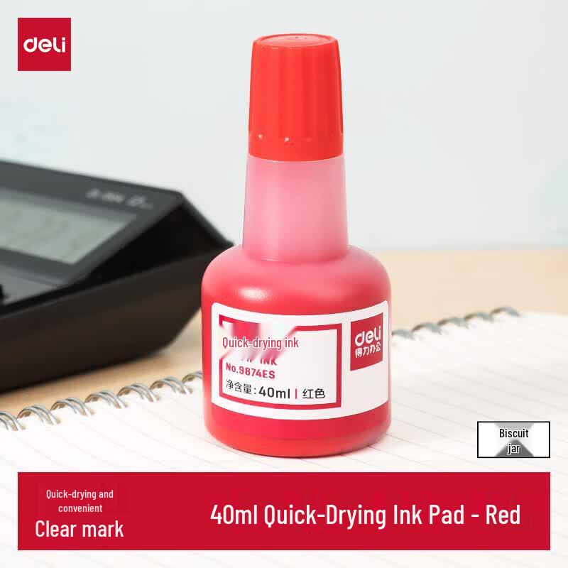 Deli Quick-Dry Inkpad Ink 40ml