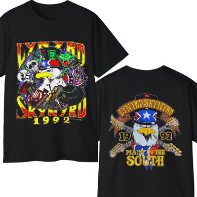 Maglietta da concerto vintage del tour della band Lynyrd Skynyrd, taglie S-4XL