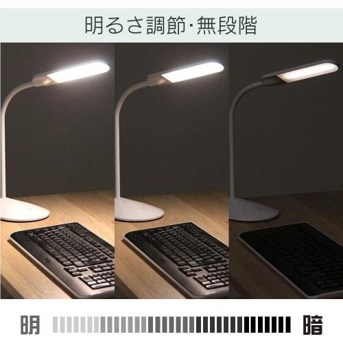 IRIS OHYAMA [Power saving measures] IRIS OHYAMA LED desk light, 3 color toning levels, stepless dimming, easy operation, freely movable, flexible arm,