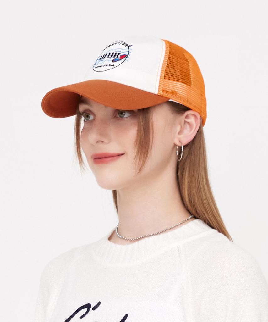 ULUK Summerland Embroidered Mesh Ball Cap_Orange