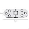 2Pcs Flip Hinges Round Edge Replace Zinc Alloy 180 Degree Cabinet Folding Table