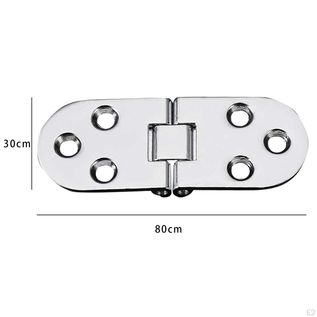 2Pcs Flip Hinges Round Edge Replace Zinc Alloy 180 Degree Cabinet Folding Table