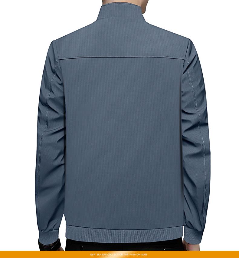 2024 Spring Men's Business Casual Jacket - Solid Color, Versatile Dad Style