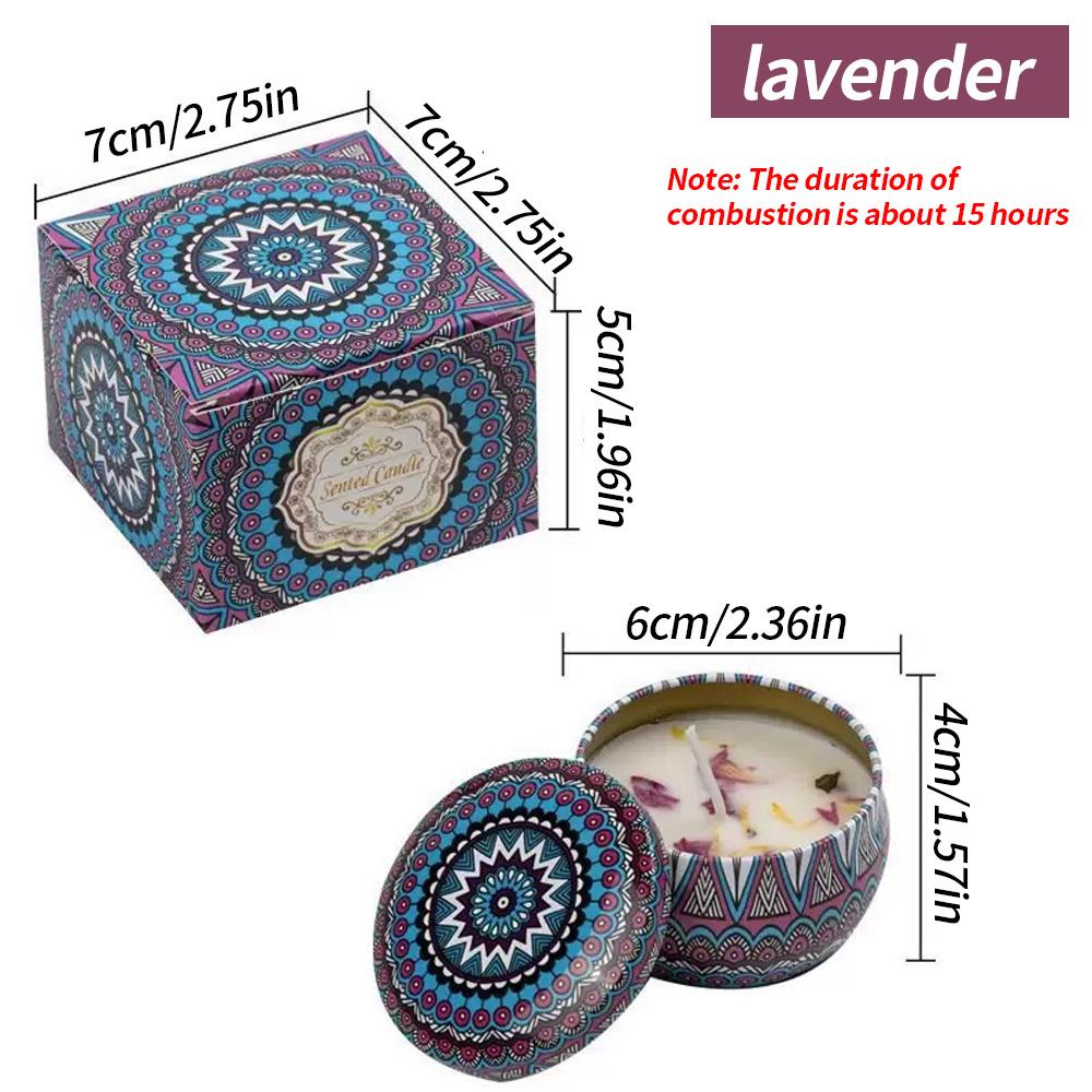 1 Piece - Dried Flower Aromatherapy Candle | Combination of Soy Wax Oil and Essential Oil | Ideal Gift for Female Friends