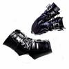 Unisex Leather Bondage Bracelets Set Offers Adjustable BDSM Handcuffs With Dual Feet Cuffs Designed For Couple Role Play