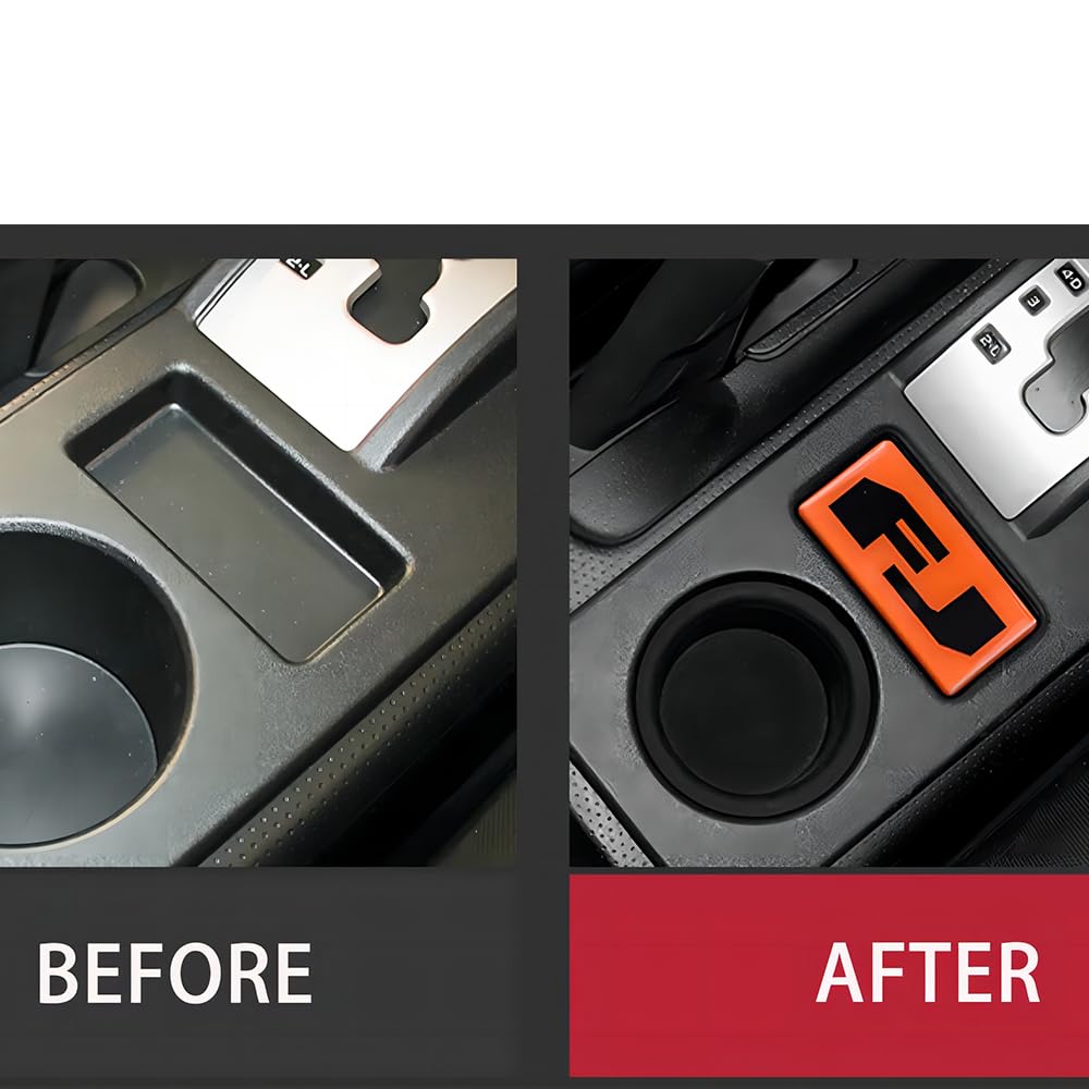 Aosseiye Red Car Interior Crystal Sticker Toyota FJ Cruiser 2007-2023 Center Console Gear Shift
