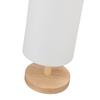 Simple Bedside Table Lamp Dimmable LED Retro Fabric Wooden Bedside Nightstand Lamp for Bedroom