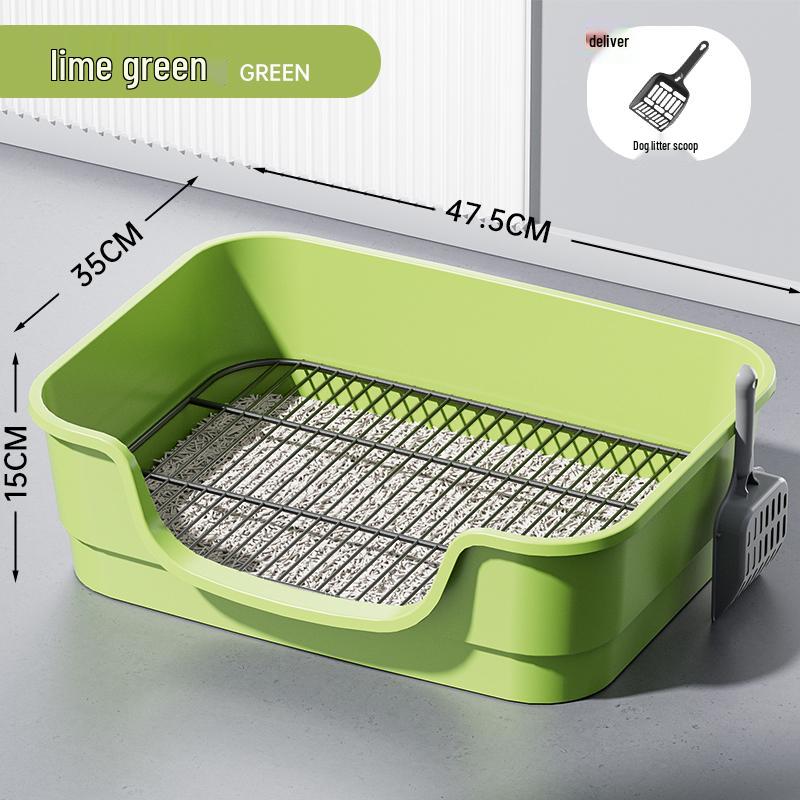 Dog Litter Box with Anti-Pee Pad Mesh Holder for Small, Medium, and Large Dogs