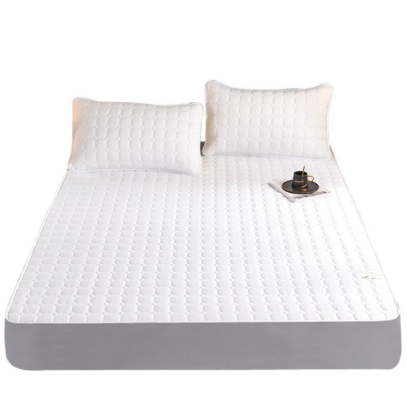 Thickened Mattress Three-piece Set, Solid Color Cotton Mattress 3-piece Set, Simmons Mattress Dust Protective Cover, Bed Skirt Cover