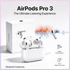 Sports Daily Use AirPods Pro 3 Wireless Earbuds ANC Noise Cancellation IPX4 Sweatproof Touch Operation HiFi Surround Sound In-ear Bluetooth Headphones