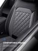 All-Season Universal Leather Car Seat Cover with Diamond Design - Breathable & Durable for Five Seats