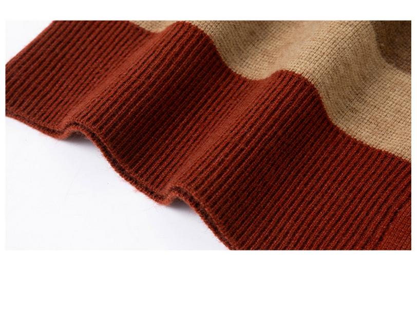 Women's Striped Autumn Knit Cardigan 2025: Fashionable, Loose-Fit, Slimming, Age-Defying Sweater Coat